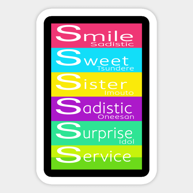 Blend S - Smile Sweet Sister Sadistic Surprise Service Anime Gift Sticker by Dokey4Artist